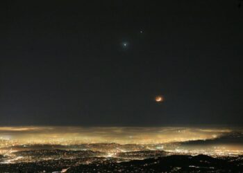 La luna, Venus y Júpiter: un suceso extraordinario