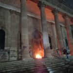 Al finalizar la marcha empezaron los disturbios mayores.