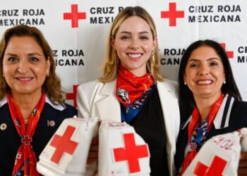 Mariana Rodríguez encabezó colecta de la Cruz Roja