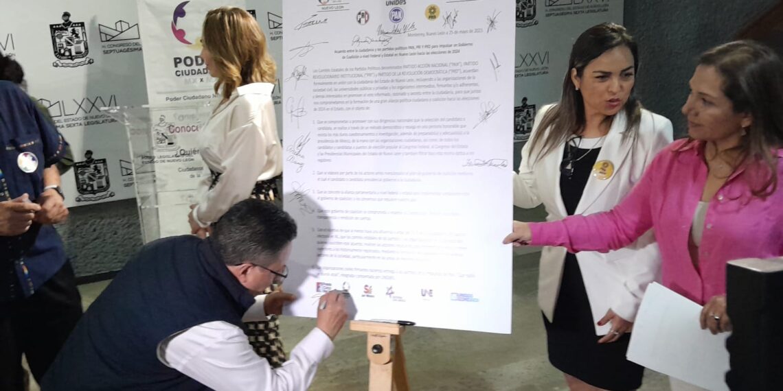 Firma oposición alianza rumbo a las elecciones 2024