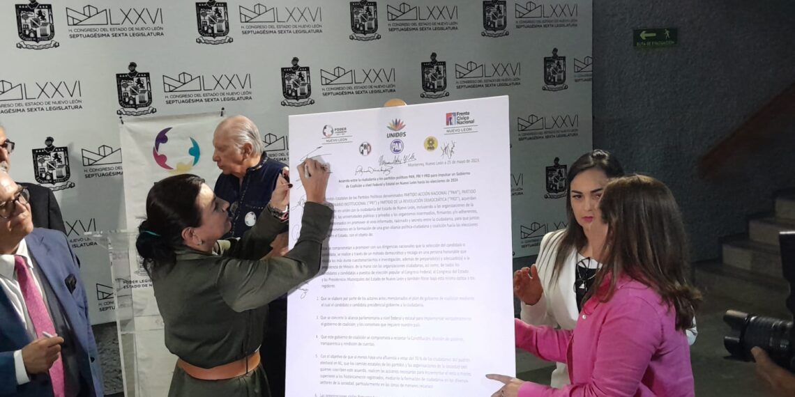 Firma oposición alianza rumbo a las elecciones 2024