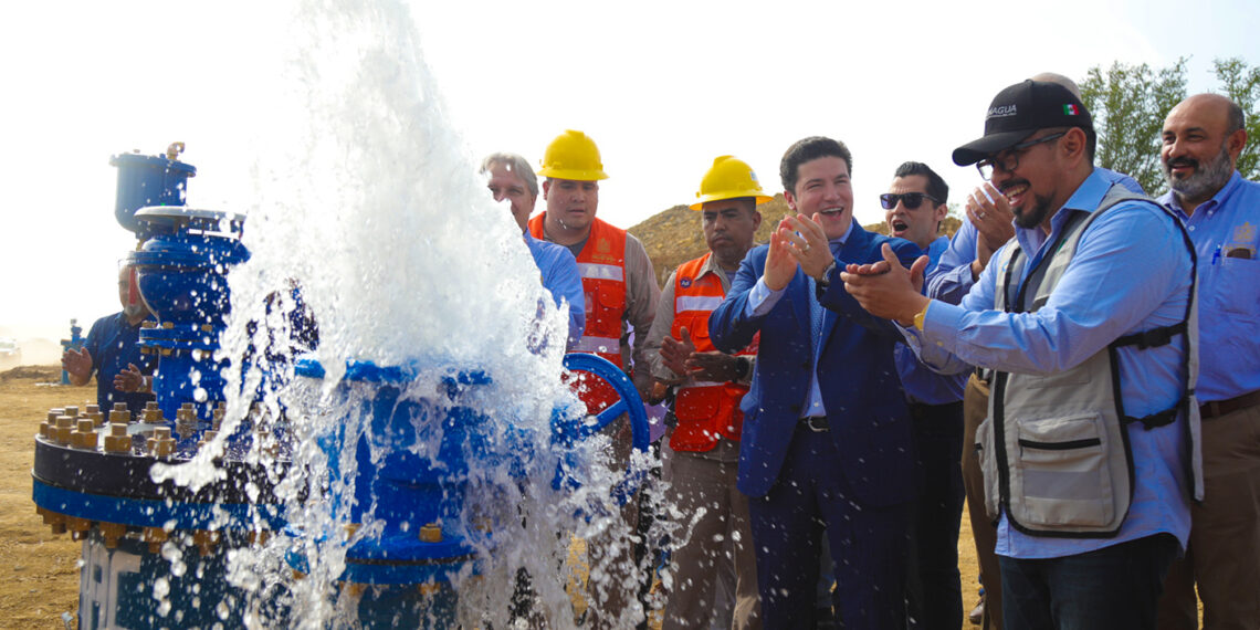 Llega el agua del Cuchillo II a Monterrey