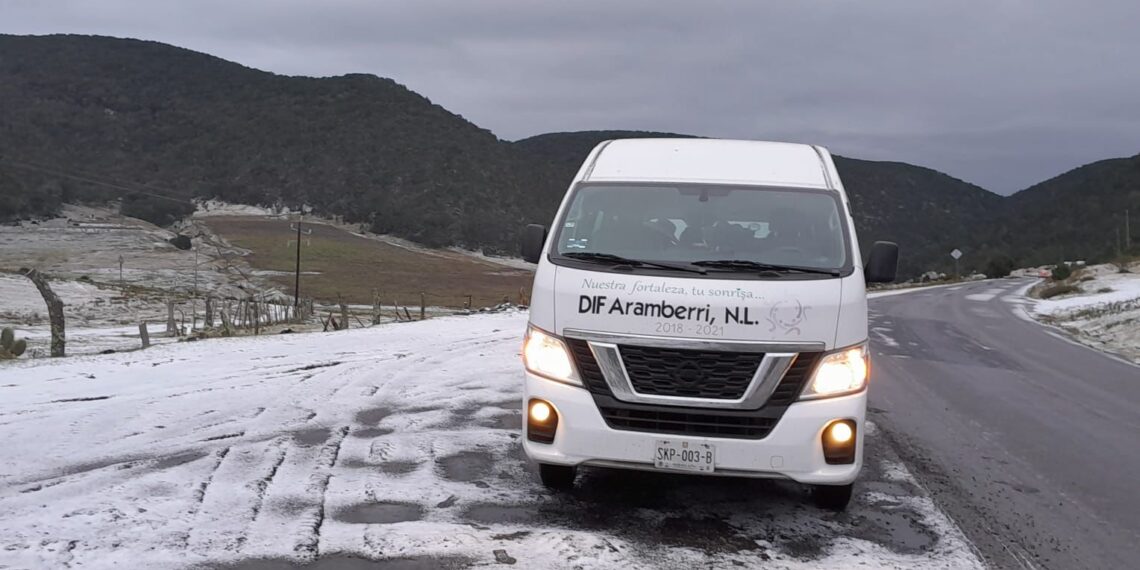 Cae aguanieve en Nuevo León