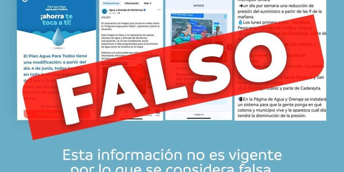 Desmiente Agua y Drenaje cortes de agua