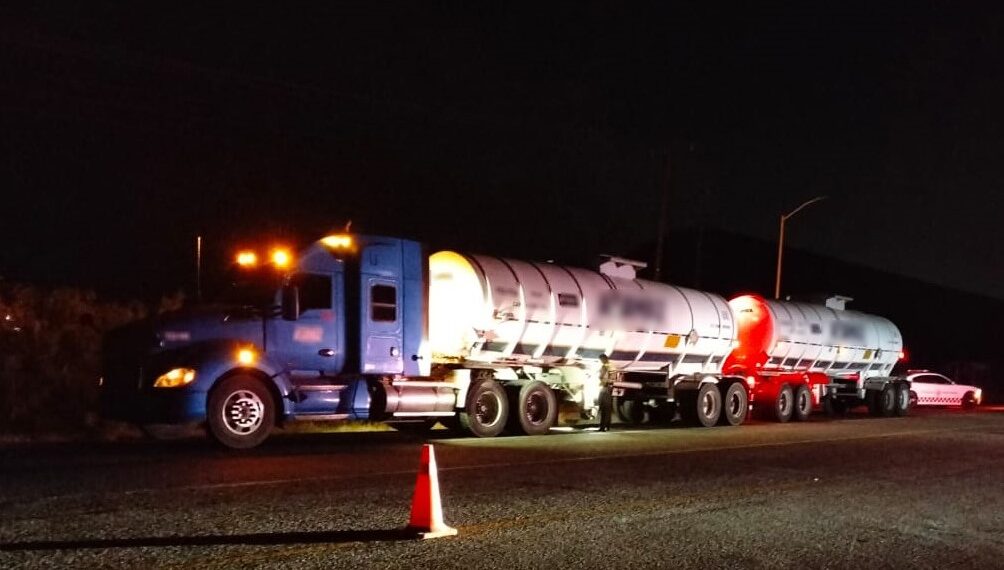 Guardia Nacional detiene en Nuevo León pipa con “huachicol”