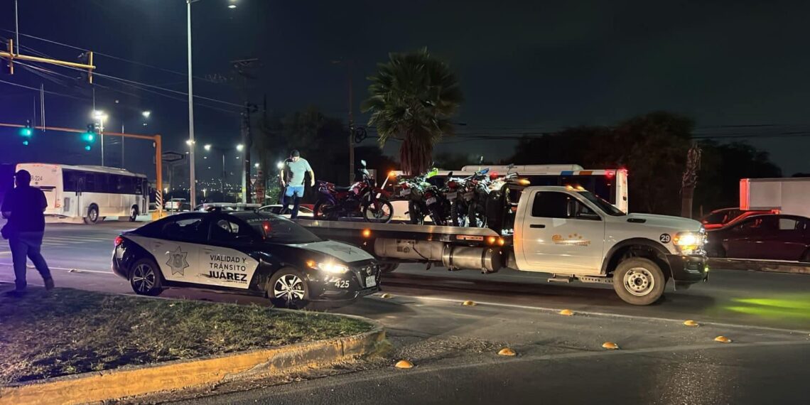 Saca Juárez de circulación 182 motos ilegales