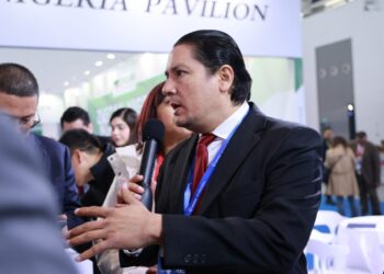 Tamaulipas presenta stand de energía en el WOGE 2024 en China