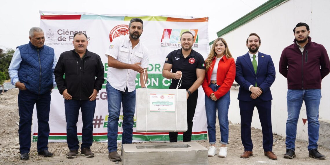 Inicia en Ciénega de Flores construcción de nueva base de Protección Civil y Bomberos