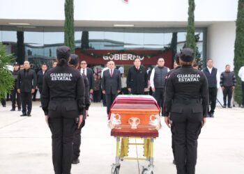 Despiden en Tamaulipas a Guardia Estatal caído en cumplimiento de su deber
