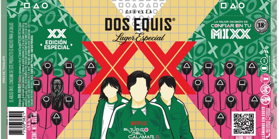 Dos Equis y El Juego del Calamar lanzan edición limitada de latas temáticas