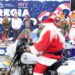 Santas en moto recorren el centro de Monterrey