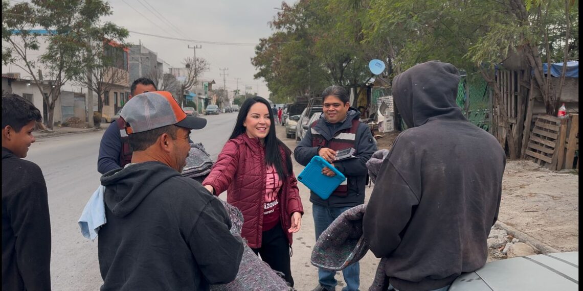 Activa Brenda Velázquez operativo de prevención por onda gélida en Escobedo