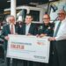 Miguel Flores entrega donativo a Bomberos de Nuevo León