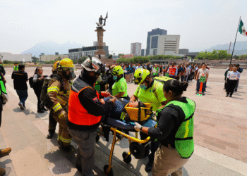 Nuevo León participa en el Primer Simulacro Nacional 2025