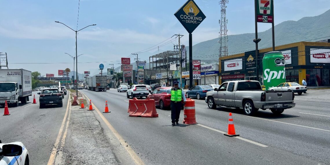 Implementan Carril Reversible en la Carretera Nacional
