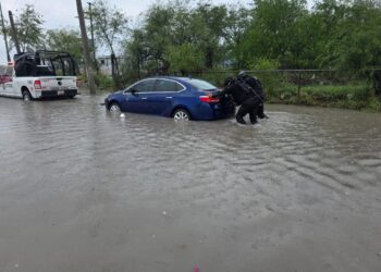 Guardia Estatal activa Plan Tamaulipas en Matamoros ante lluvias intensas