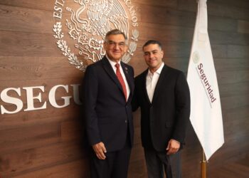 Américo Villarreal presenta avances en seguridad a Omar García Harfuch