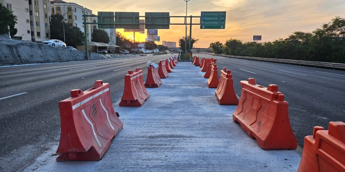 Guadalupe reporta listo carril de contraflujo