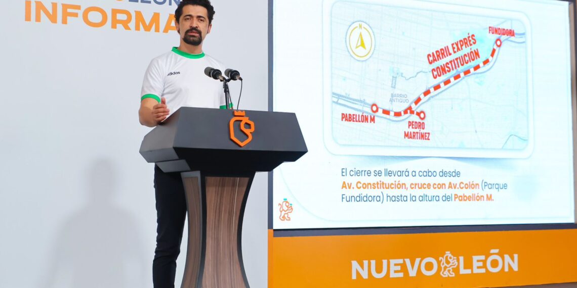 Anuncian cierre temporal del Carril Exprés por obras del Metro en Avenida Constitución