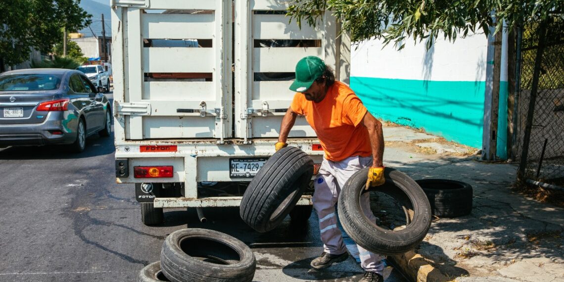 Guadalupe recolecta más de 44 mil llantas en labores de descacharrización