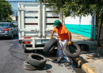 Guadalupe recolecta más de 44 mil llantas en labores de descacharrización