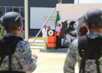 Américo Villarreal inaugura instalaciones de la Guardia Nacional en Mier