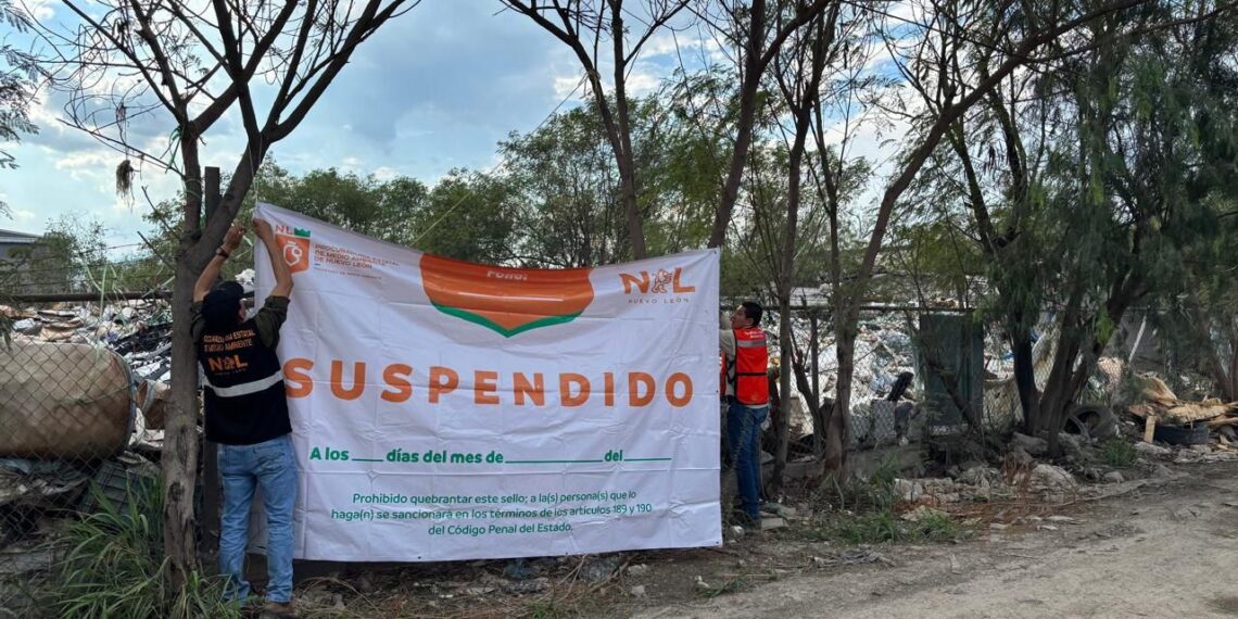 División Ambiental suspende acopio ilegal de residuos en Escobedo