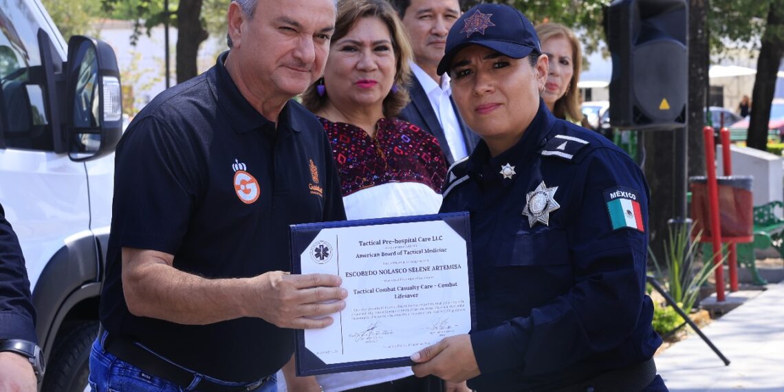 Guadalupe entrega Unidad de Medicina Táctica a policías municipales