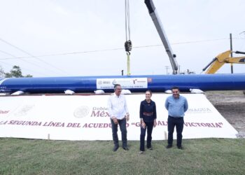 Claudia Sheinbaum supervisa construcción del nuevo acueducto en Ciudad Victoria