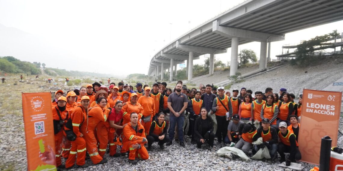 Leones en Acción retira más de 50 toneladas de residuos del Río Santa Catarina