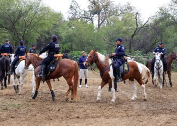 Guadalupe afina capacitación de policía montada