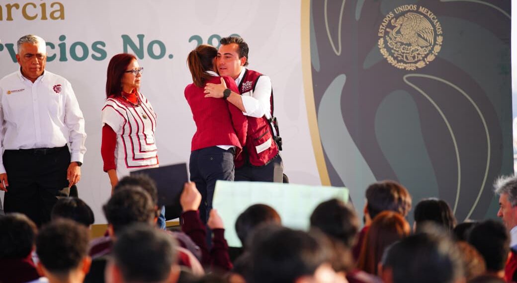 García recibe a la Presidenta Claudia Sheinbaum durante visita oficial