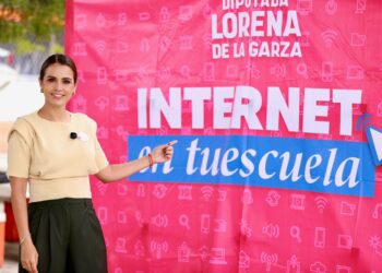 Lorena de la Garza impulsa internet de calidad en escuelas de Monterrey