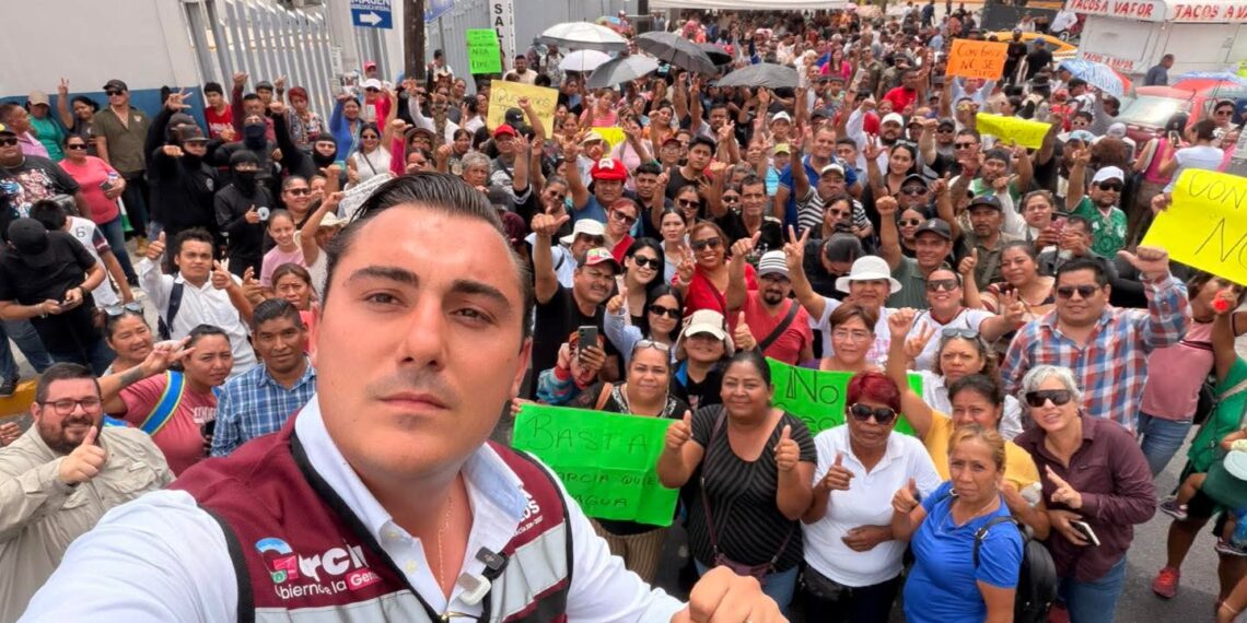 Manuel Guerra escala defensa del agua en García y anuncia acciones en CDMX