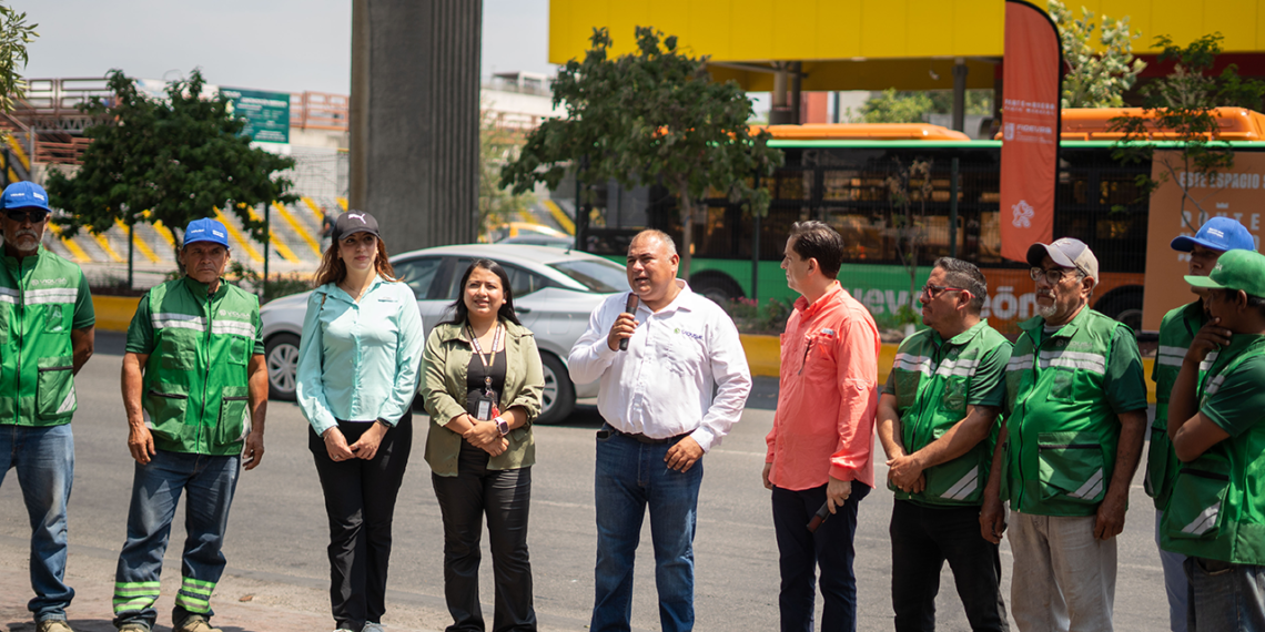 VIDUSA y FIDEURB rehabilitan camellón central de la Línea 1 del Metro sobre avenida Colón