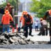 Guadalupe refuerza bacheo en Cañada Blanca y Centro América