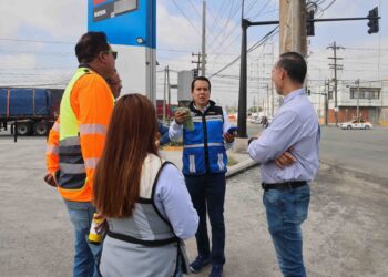 Daniel Carrillo supervisa trabajos de CFE en avenida Diego Díaz y analiza nuevo contraflujo vial